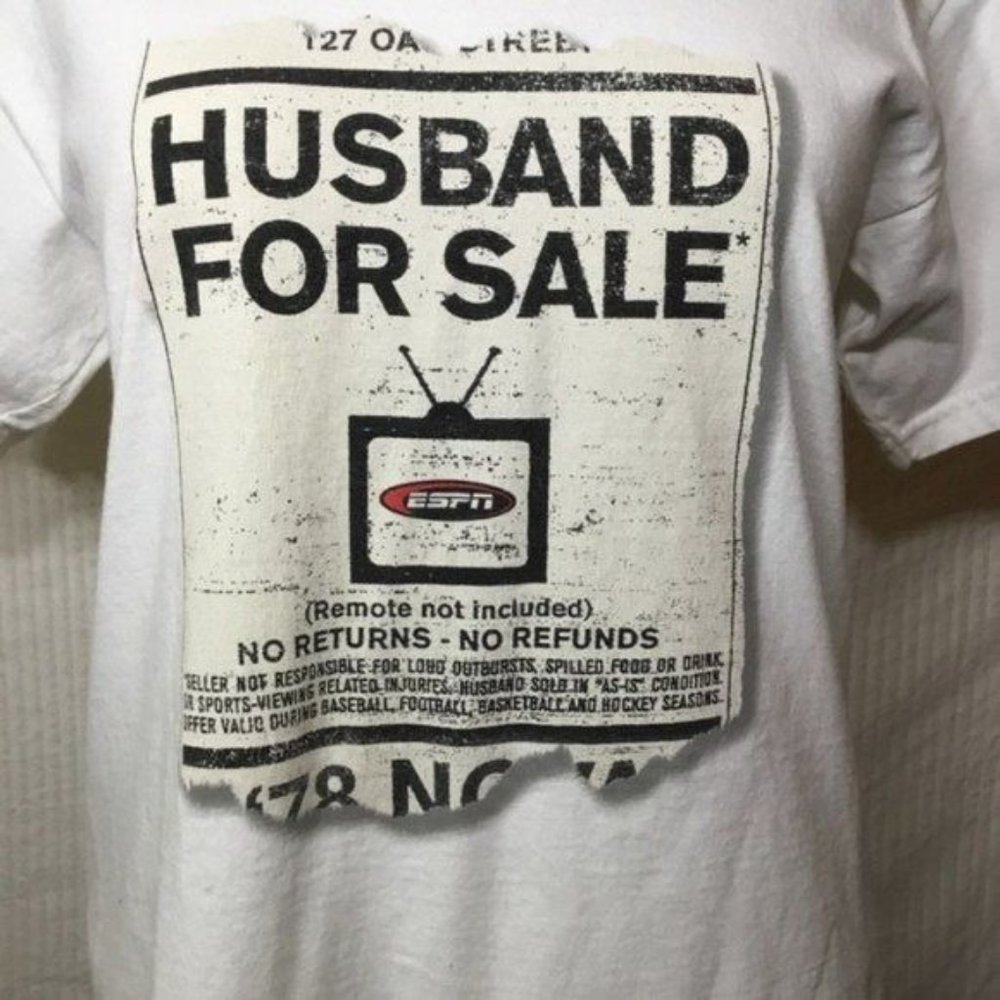 ESPN Husband Short Sleeve Classic Fit T-Shirt Ladies Size Medium